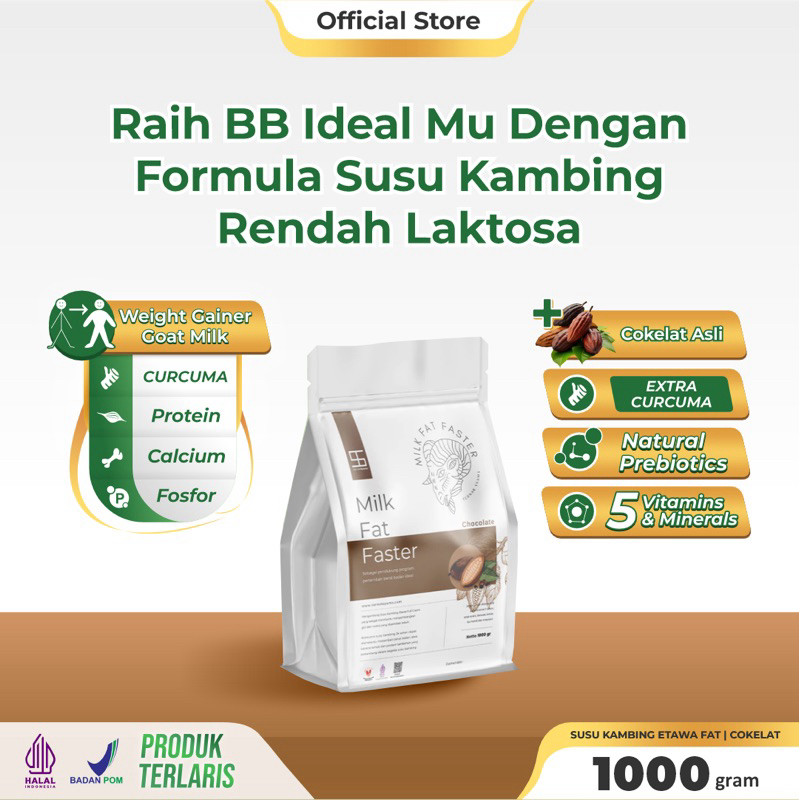 

Ternak Syams Milk Fat Faster Rasa Cokelat 1KG Susu Penambah Berat Badan Ideal kenaikan tinggi nutrisi gizi protein kalori rendah gula kolestrol suplement weight gain booster rendah laktosa gym fitnes masa otot alami natural whey curcuma BPOM