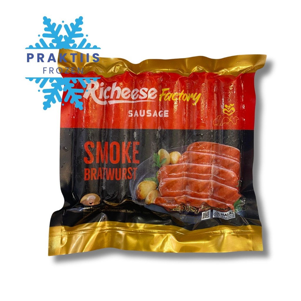 

RICHEESE SMOKED BRATWURST SAUSAGE 360GR / SOSIS ASAP