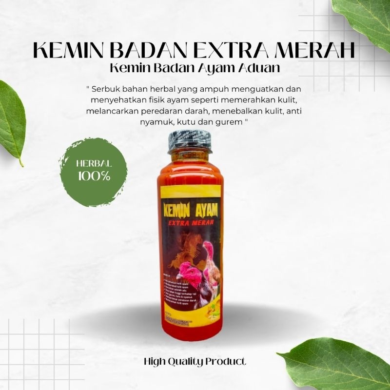 

Vitamin Ayam Ganas Kuat KEMIN BADAN EXTRA MERAH Agar Kulit Tebal Sehat Anti Nyamuk Kutu dan Gurem