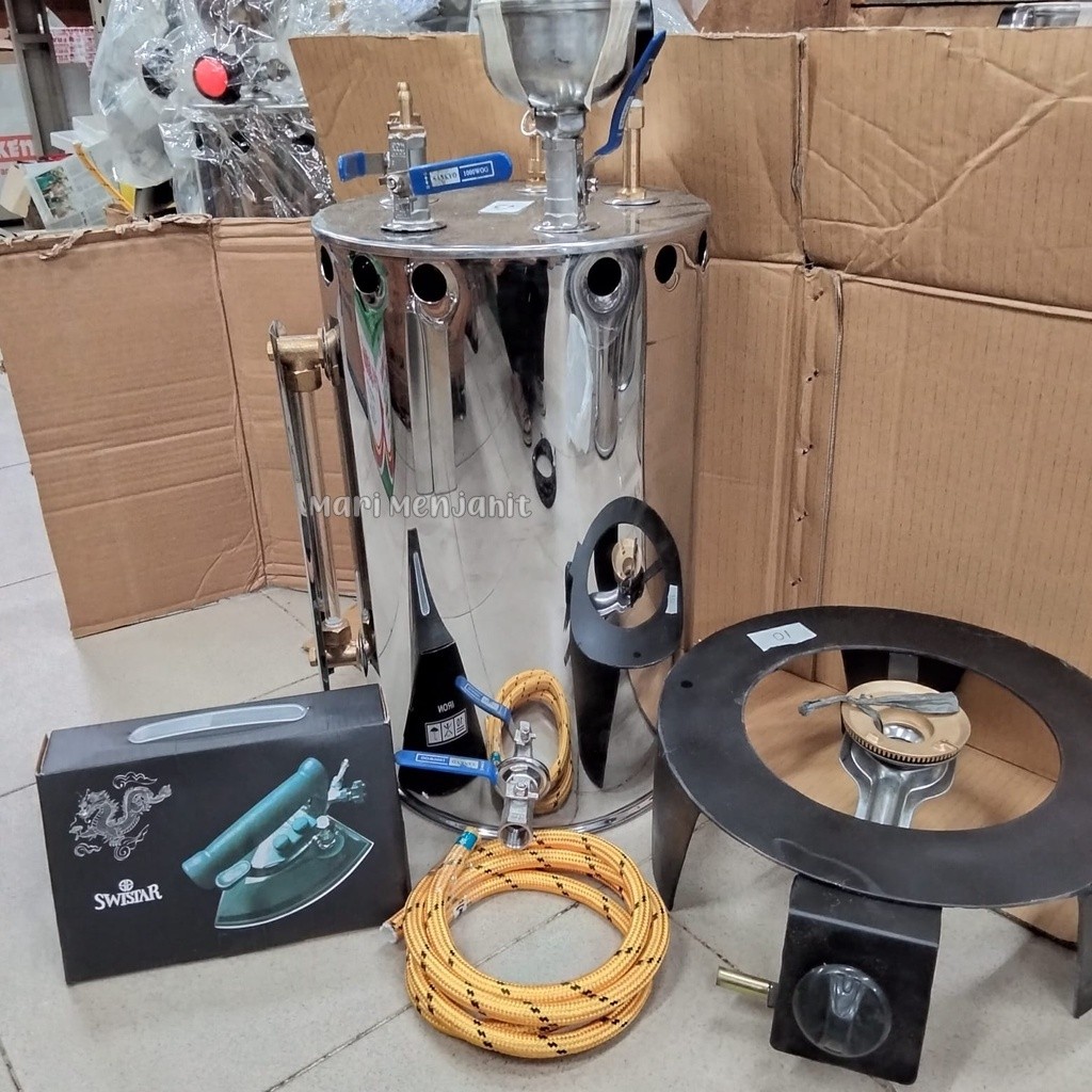 Paket Setrika Uap Boiler Laundry / Konveksi 5 10 15 20 25 30 LiterCO