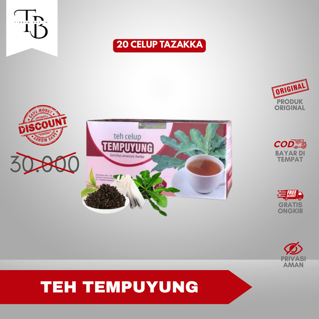 

( BISA COD ) TEH TEMPUYUNG - isi 20 kantong celup | untuk membantu meluruhkan batu ginjal original Tazakka 100%