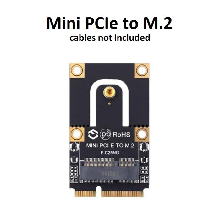 Mini PCIe to M.2 NGFF WiFi E Key Converter Adapter Cable Wireless - Adapter Only