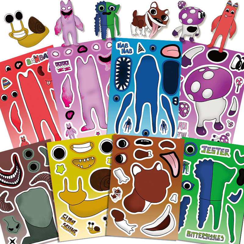 

Garden of Banban Stickers Make-a-face Stickers Make Your Own Animal Sticker,Class Reward, laptop Decor Kids Birthday Gift