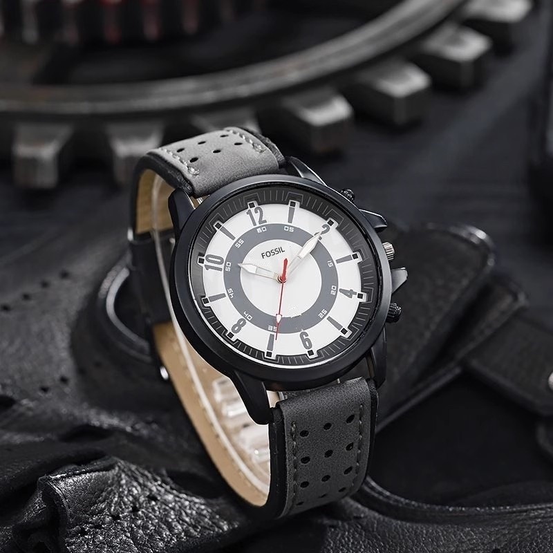 JM267 Jam Tangan Analog Quartz Pria Bisnis Man Watch Casual Strap Kulit Kanvas murah Olahraga Jam Ta