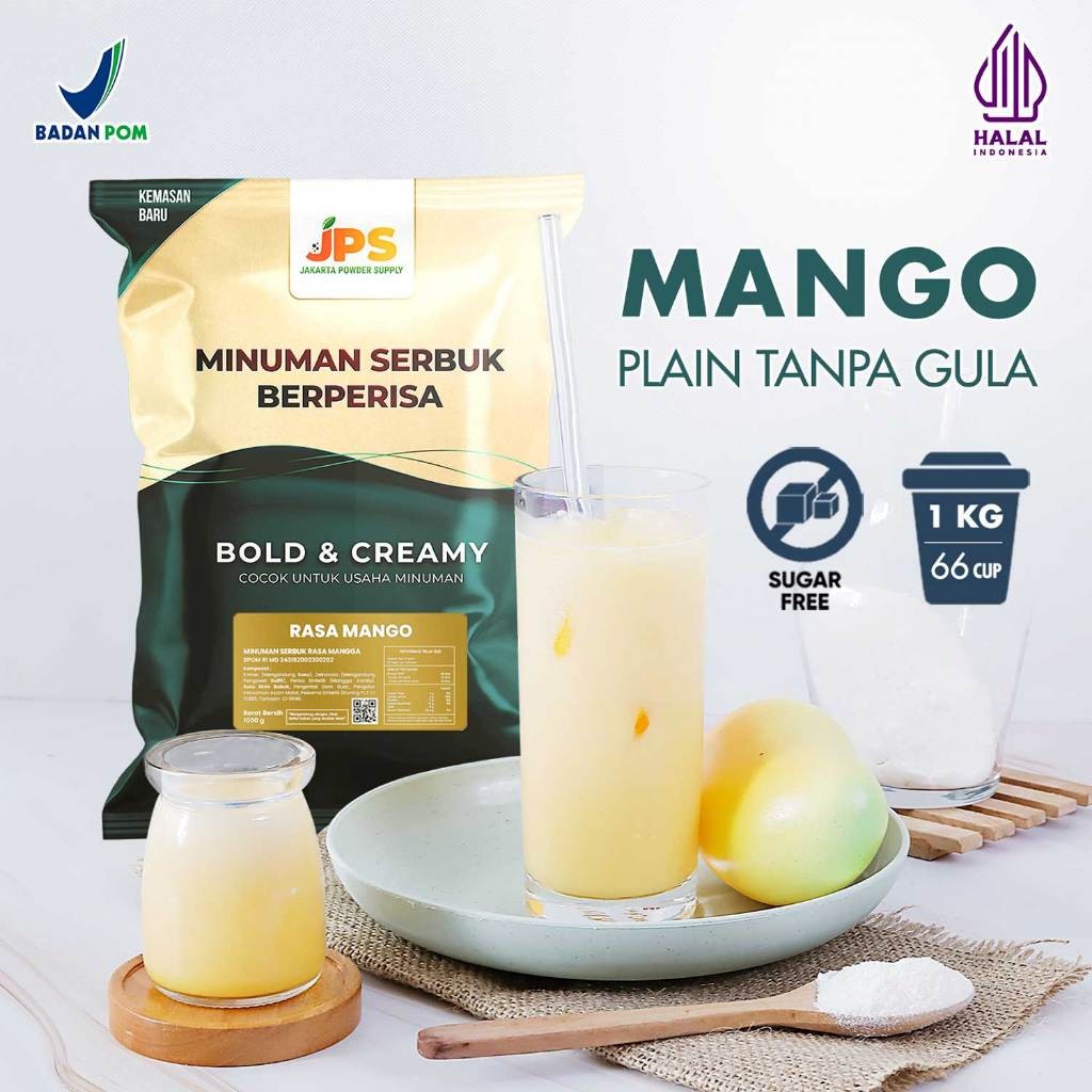 

NEW Powder Drink JPS Bubuk Minuman Rasa MANGGA PLAIN 1Kg PREMIUM