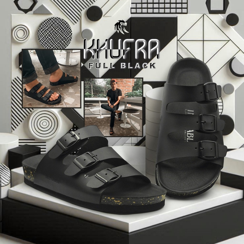 Inovable Sandal Slide  Unisex - Khufra Full Black