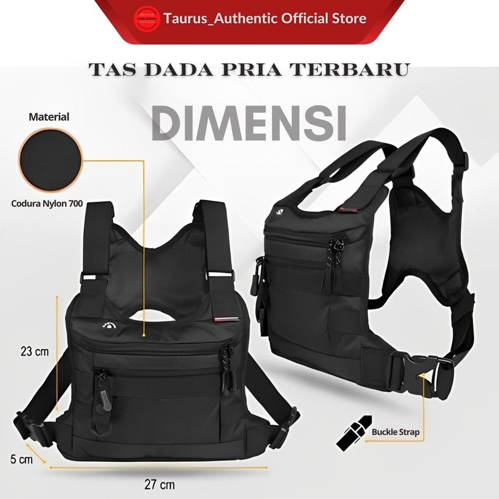 Tas Dada Depan Pria Tactical Tas selempang Dada Cowok Polos Murah - Bisa COD