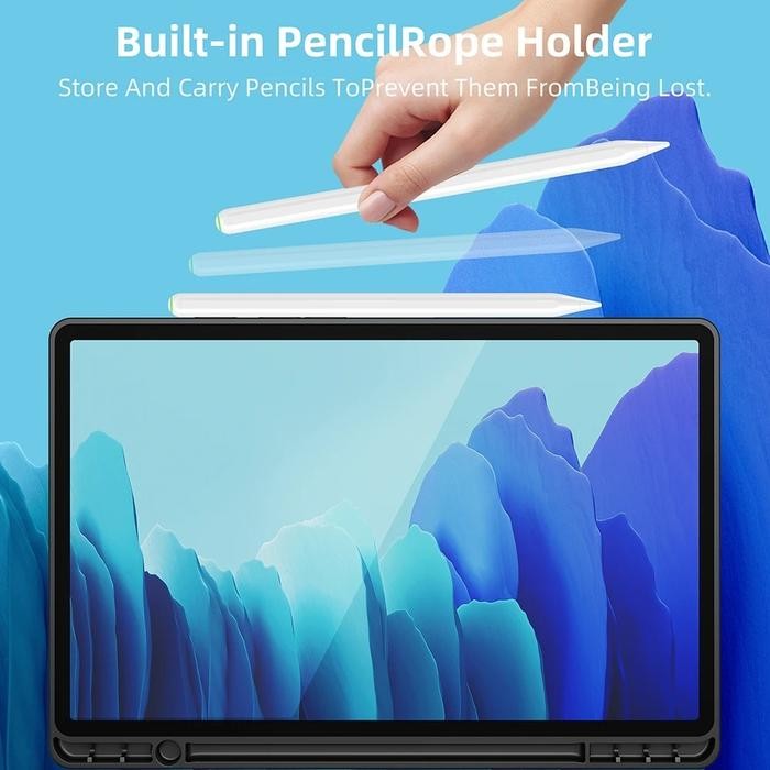 Tablet Case For Samsung Galaxy Tab A8 A9+ S7/8/9 Case Keyboard For Samsung Tab S6 Lite Case Rainbow 