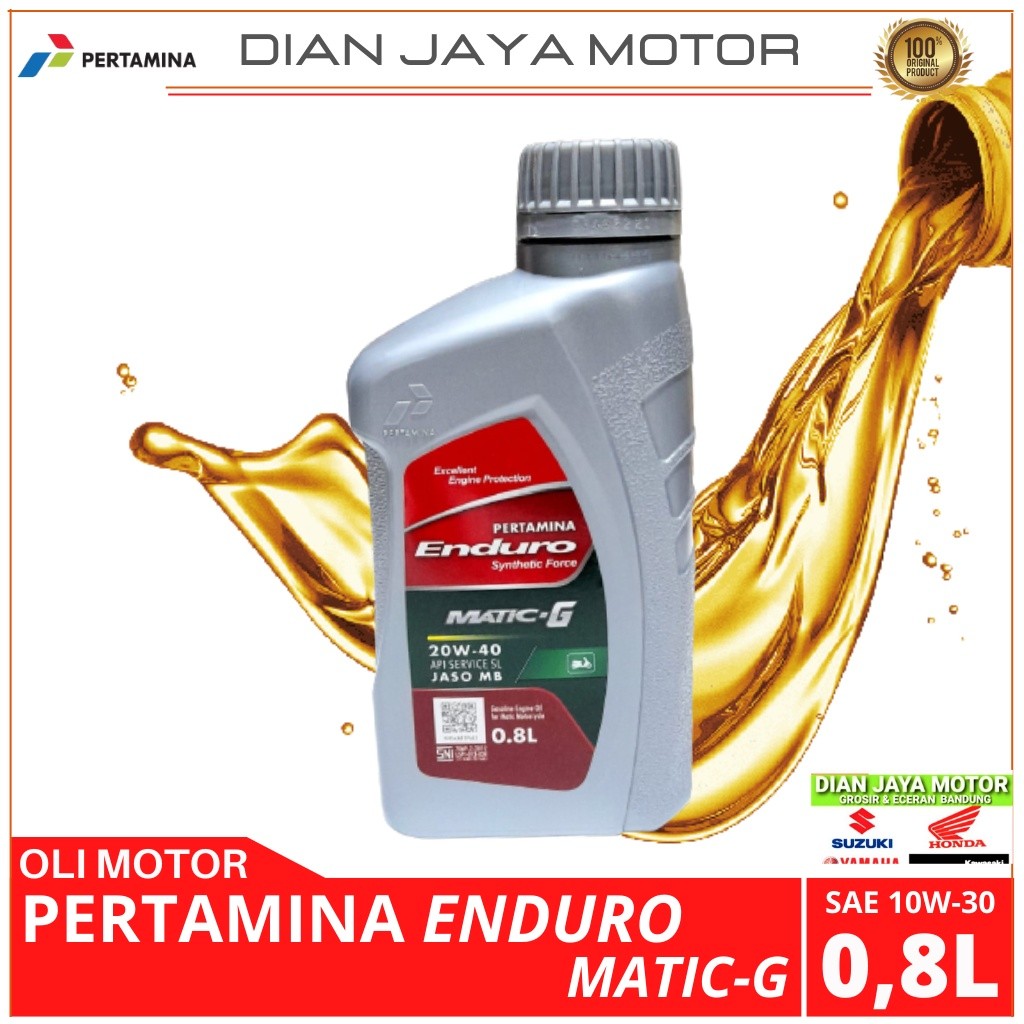 ENDURO MATIC G SAE 20W-40 OLI MESIN ENDURO MATIC-G 800 ML PERTAMINA ENDURO MATIC Gco