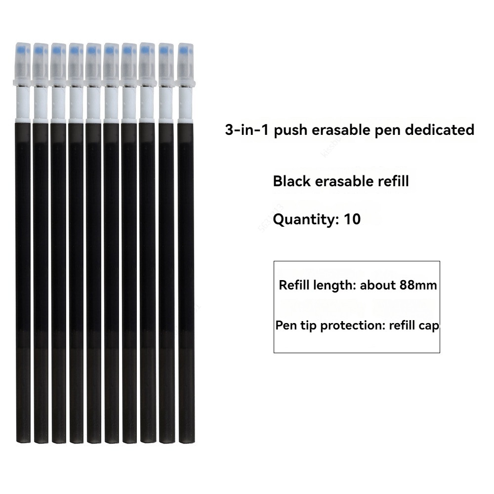 

3 in 1 Erasable Gel Pen Refillable & Retractable Gel Ink Pens, Fine Point, 0.5mm Blue/Black/Red Inks School Stationery