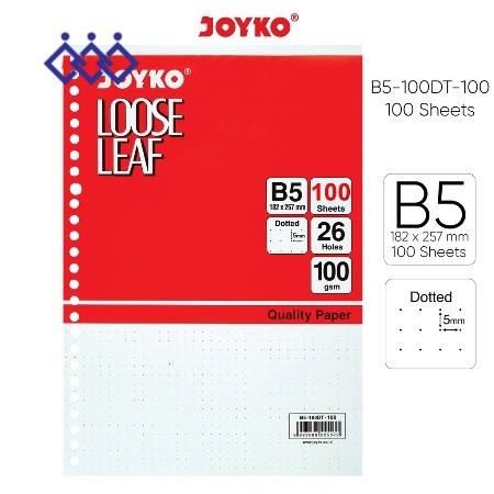 

Loose Leaf Joyko B5 isi 100 lembar / Isi Refill Kertas File + Best Seller