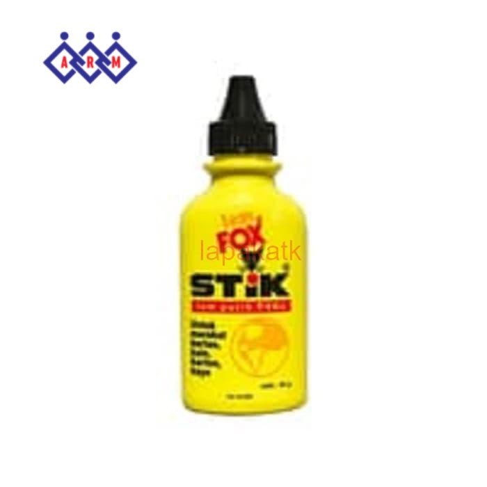 

LEM FOX STIK 60 GRAM BOTOL KUNING + Best Seller