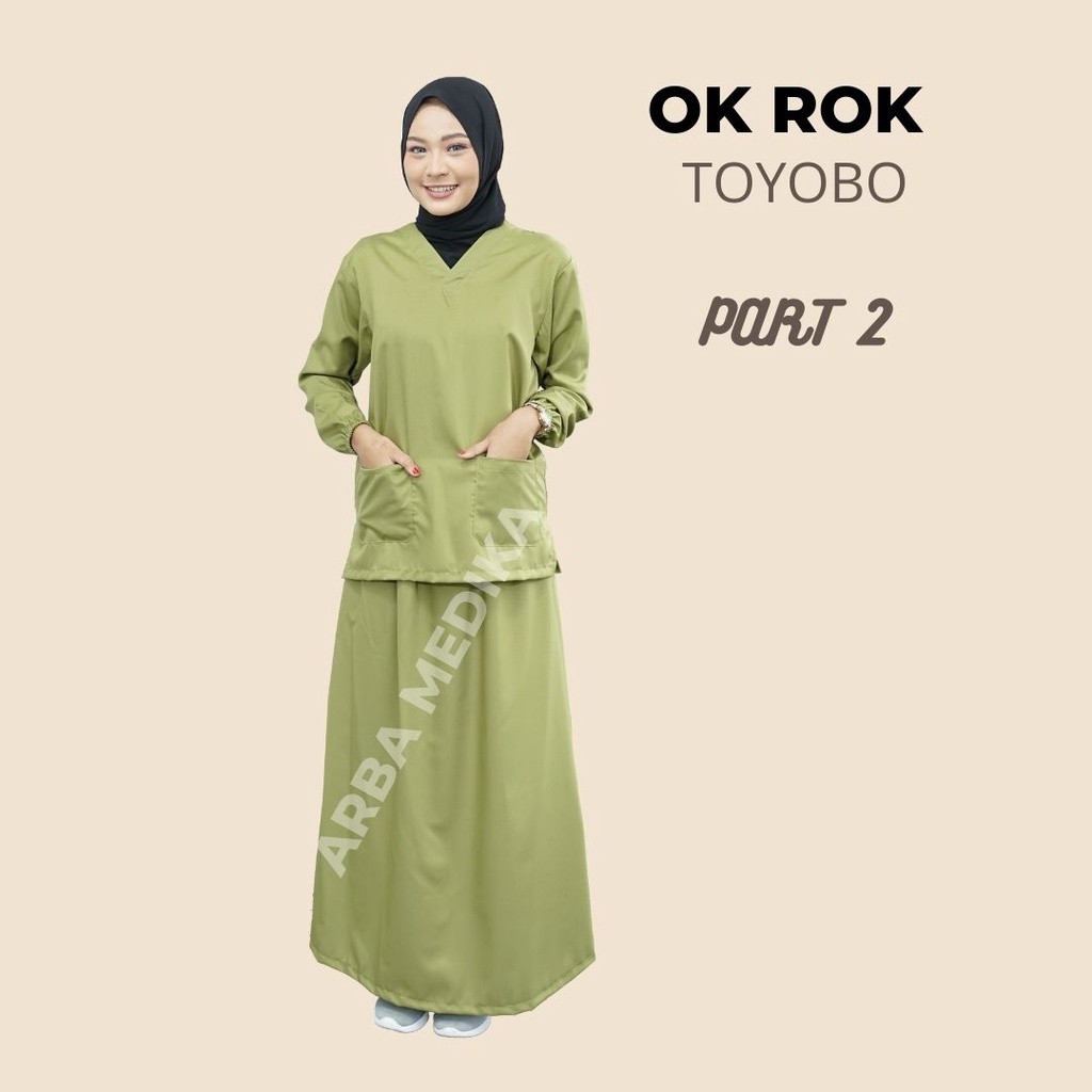 Baju OK OKA ROK dokter jaga perawat petugas medis lengan PANJANG KARET PART 2