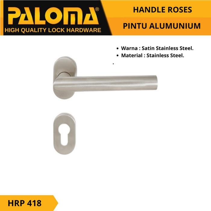 PALOMA HRP 418 HANDLE ROSES PALOMA OVAL STAINLESS STEEL