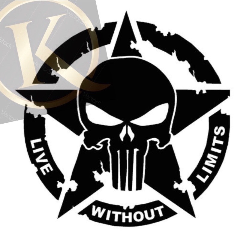 

K294# ARMY SKULL 1 Vinyl Decal Stickers