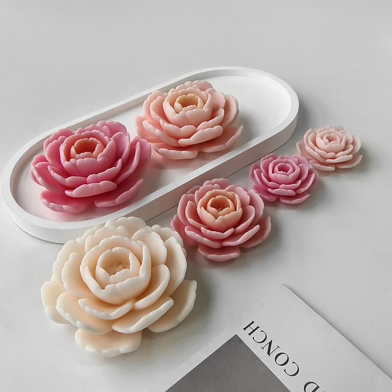 

Camellia Aromatherapy Candle Silicone Mold Diy Candle Making Tools Flower Mold Gypsum Resin Ornaments Crystal Glue