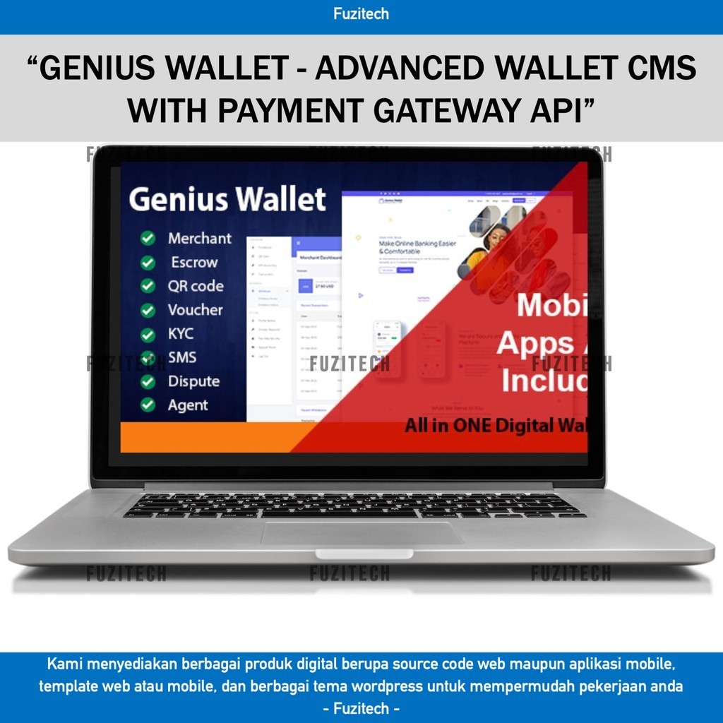 SOURCE CODE APLIKASI WEB GENIUS WALLET - ADVANCED WALLET CMS WITH PAYMENT GATEWAY API D461 FUZITECH