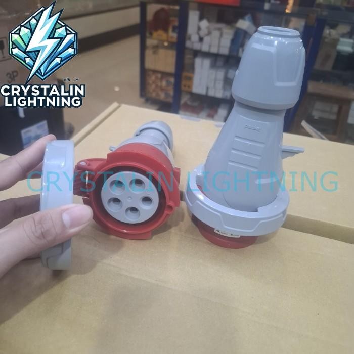 1set Legrand Mobile Mounting 5pin 16A ip67 3phase Kode 555309+555329 Stop kontak