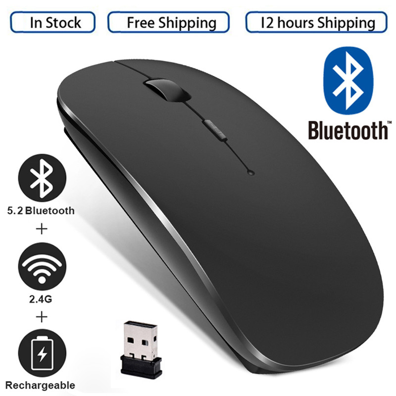 Rechargeable Wireless Mouse Bluetooth Mouse Computer  Ergonomic Mini Usb Mause