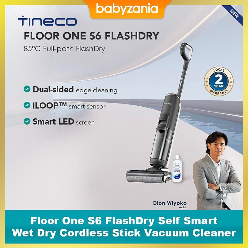 Tineco Floor One S6 FlashDry Self Smart Wet Dry Cordless Stick Vacuum Cleaner