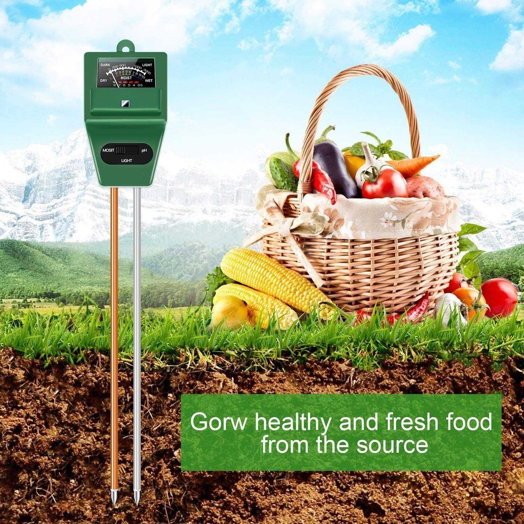 (100% ORI) DPA Alat Pengukur Kelembapan Tanah Soil Moist PH Detector Analyzer - DPA301