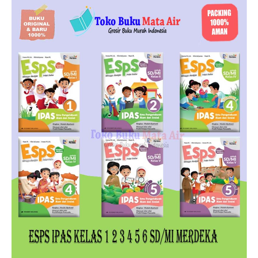

BEST SELLER ORIGINAL ESPS IPAS untuk SD/MI KELAS 1 2 3 4 5 & 6 KURIKULUM MERDEKA - ERLANGGA