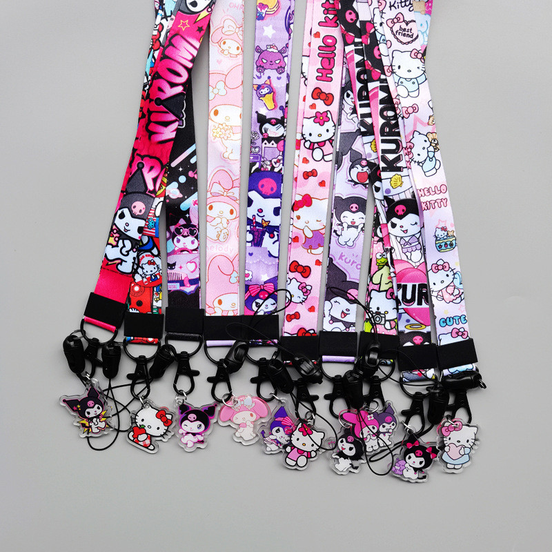 

Cute Cats Neck Strap Lanyard for keys ID Card Keychain Phone Straps USB badge holder DIY Hang Rope Lariat Lanyard