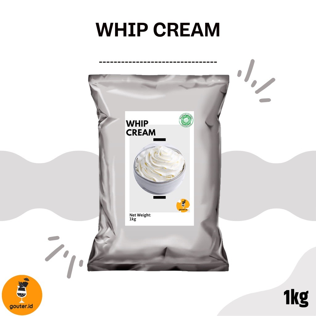 

Whip Cream Topping 1KG / Bubuk Whip Cream / Whipped Cream Powder / Whipping Cream Topping