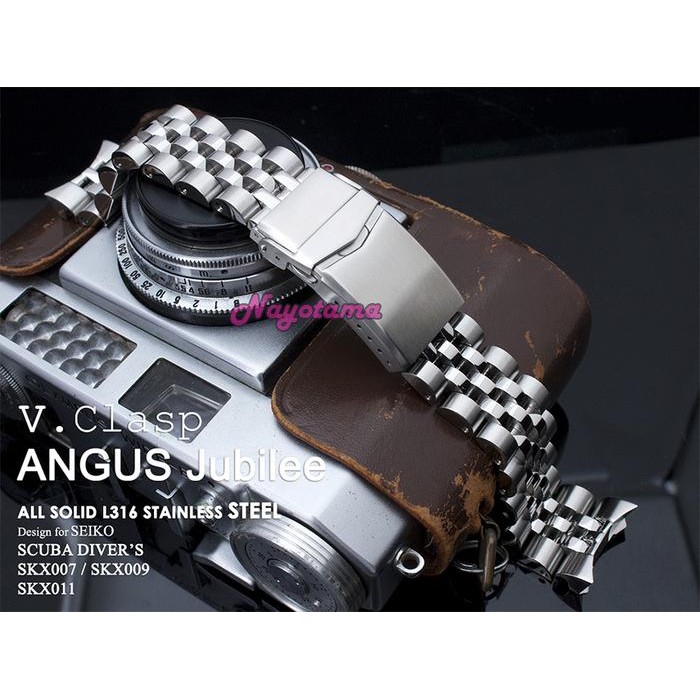 22mm Rantai MILTAT Angus Jubilee Solid for Seiko SKX007 SKX009 SKX001