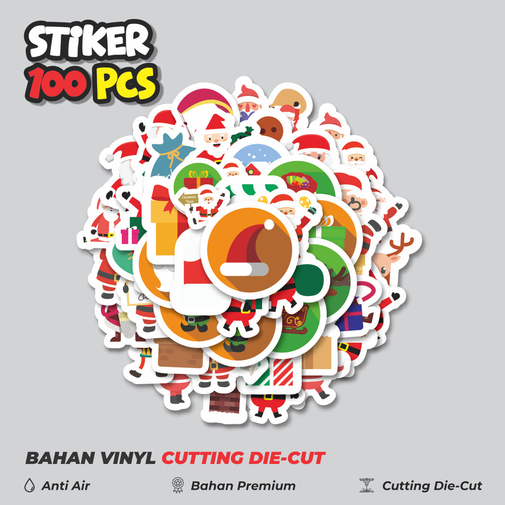 

Terbaru! 50 pcs Stiker Perayaan Natal V2 Dekorasi Lucu Kreatif untuk Notebook, Skateboard, HP