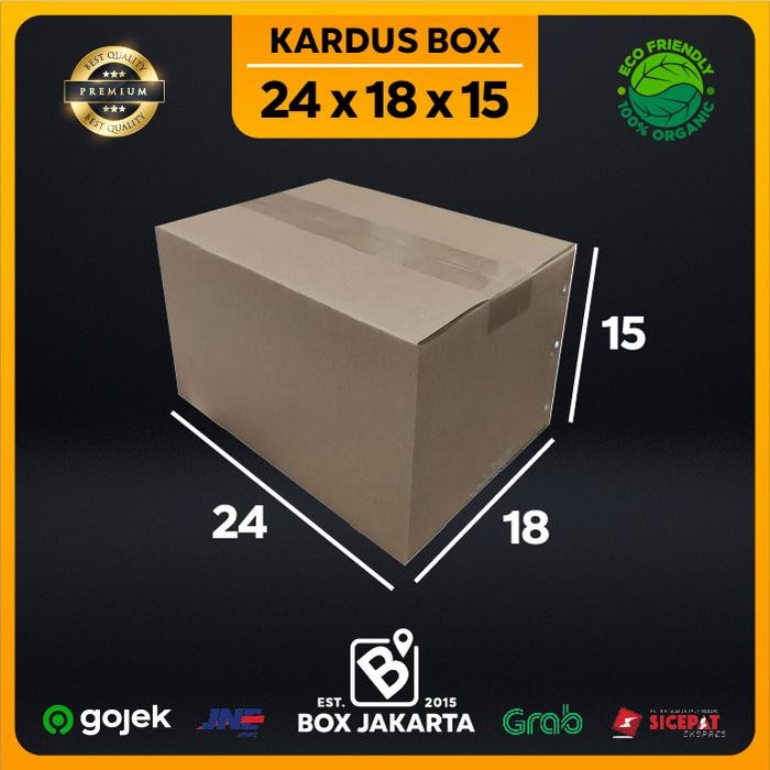 

KARDUS BOX uk 24x18x15 CM Kotak Packaging Corrugated SHEET POLOS