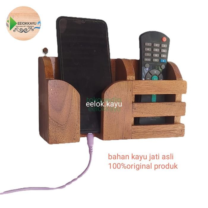 rak hp rak tempat case hp, rak remote dinding kayu jati