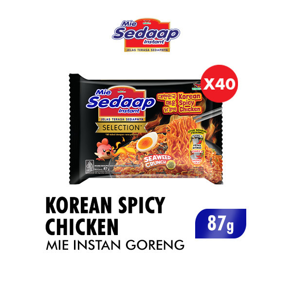 

(Fania Grosir) Sedaap Mie Instan Korean Spicy Chicken Bag 87 gr x40 1 Dus