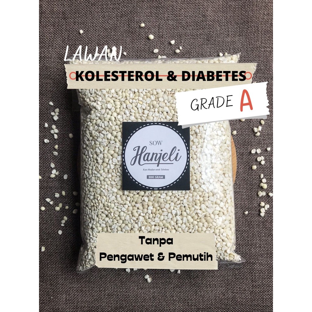 

Hanjeli SOW (1kg) Jali jali aceh lokal / hanjeli lokal / biji jali / pearl barley / biji barley hu