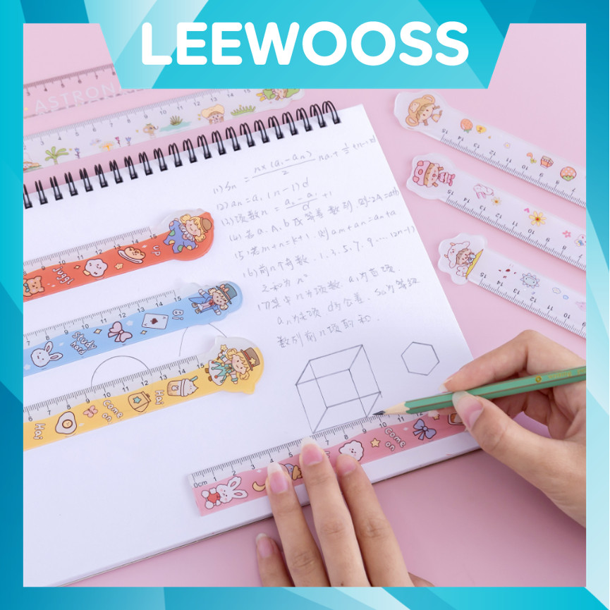 

LEEWOOSS S6069 Penggaris Sekolah Kantor Penggaris Bermotif Lucu Penggaris Lucu 15 Cm Penggaris Plastik Funny Karakter