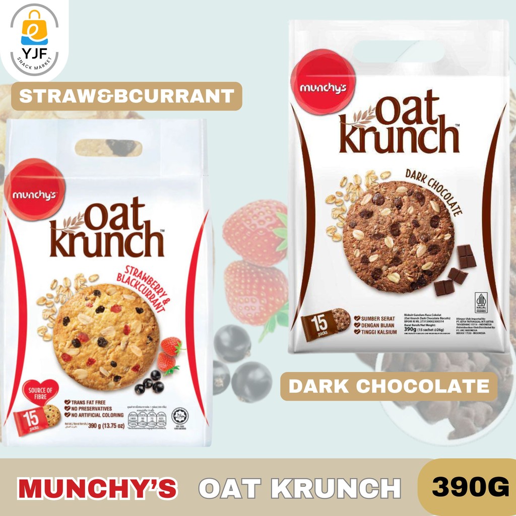 

Munchy's Oat Krunch Dark Chocolate 390g / Munchy's Oat Krunch Strawberry&Blackcurrant 390g