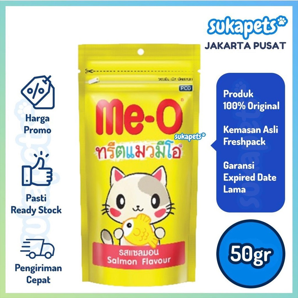 Meo Dry Cat Treats Snack Kucing Kering Rasa Salmon 50gr
