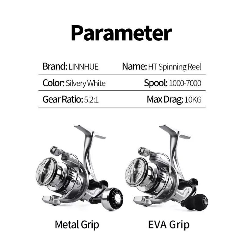 NEW COD REEL PANCING 100KG FISHING REEL HT500-7000 POWER HANDLE SPINNING REEL MURAH KUAT METAL