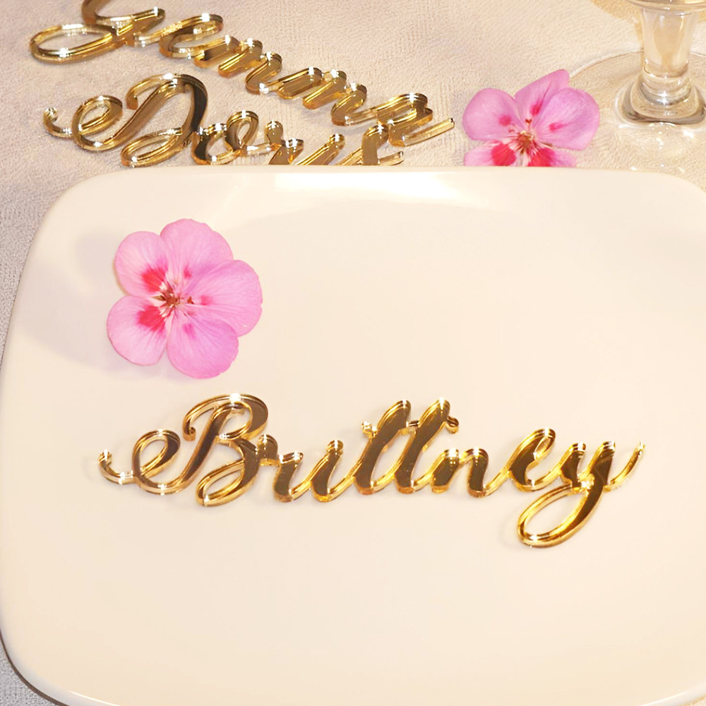

Wedding Place Cards - Acrylic Name Cards, Customized Wooden Guest Name Place Cards, Personalized Wedding Table Decorations