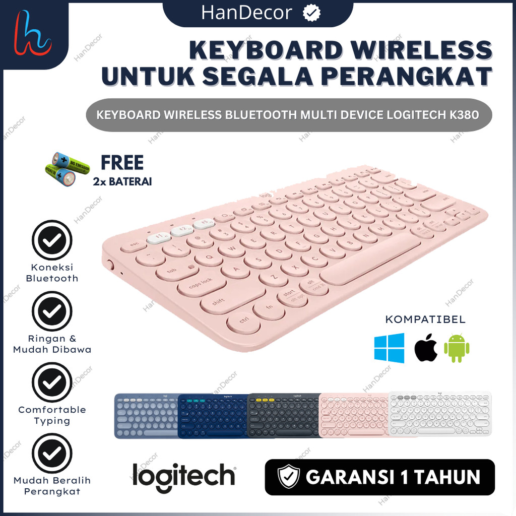 Logitech K380 Keyboard Wireless Bluetooth Komputer | Keyboard K380 Laptop Bluetooth