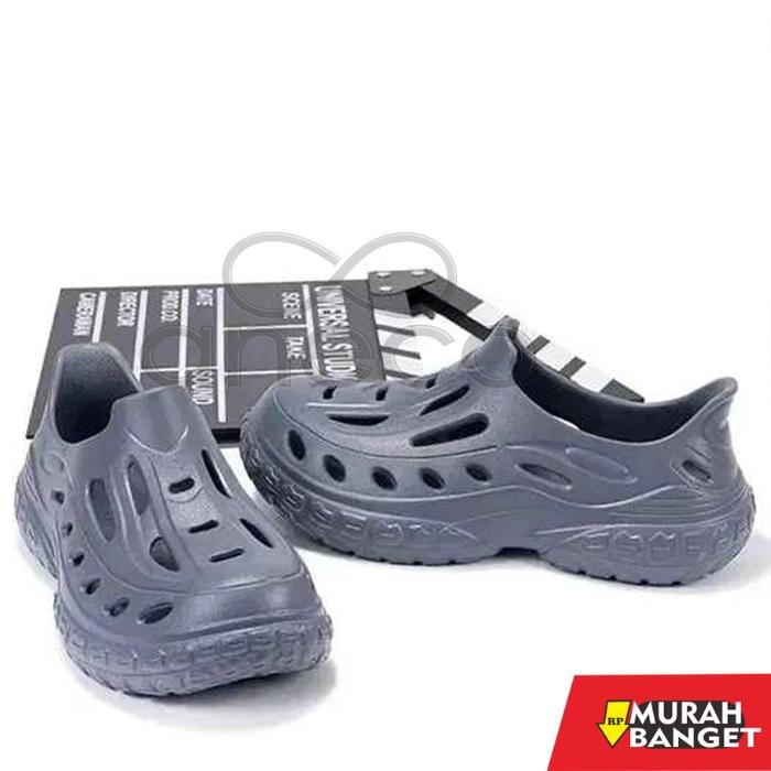 Sepatu Sandal Karet Cowok Sporty Olahraga Pantai Full Pria Dewasa Bahan Premium Tanpa Tali Kasual Sn