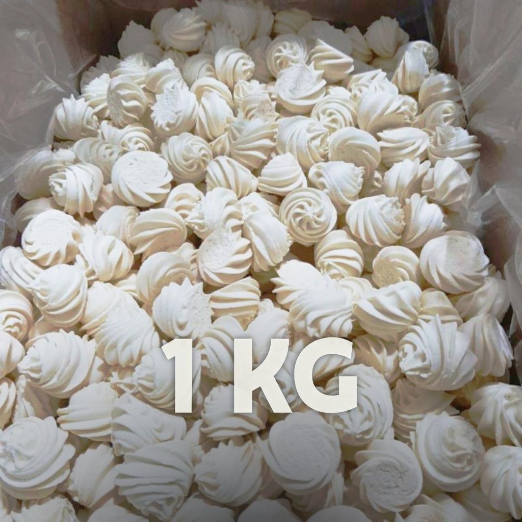 

[ 1KG/500GR/250GR ] Kue Sagu Susu Mini / Kue Kering Semprit Bulat Punya Rasa / Manis Putih