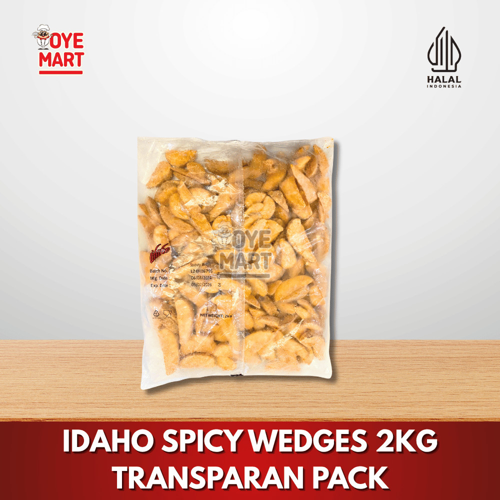

IDAHO SPICY WEDGES 2KG TRANSPARAN PACK/KENTANG GORENG PEDAS