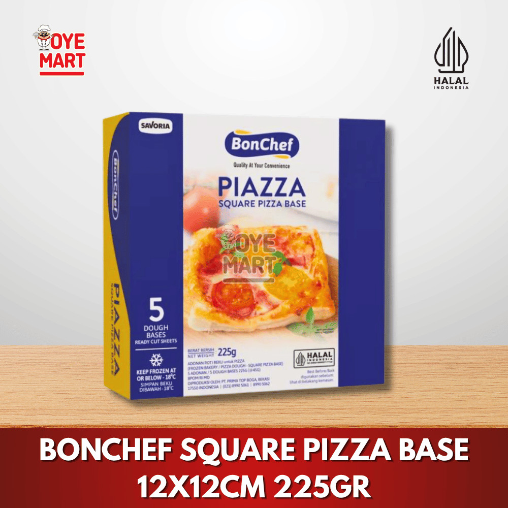 

BONCHEF SQUARE PIAZZA BASE 12X12CM ISI 5 LEMBAR 225GR / KULIT PIZZA