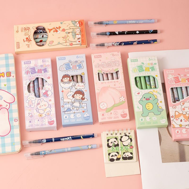 

PULPEN KARAKTER ASTRONOT / PULPEN GEL 1 SET ISI 6 TINTA CAIR DENGAN UJUNG TIP RUNCING MOTIF KARTUN KAWAII CUTE