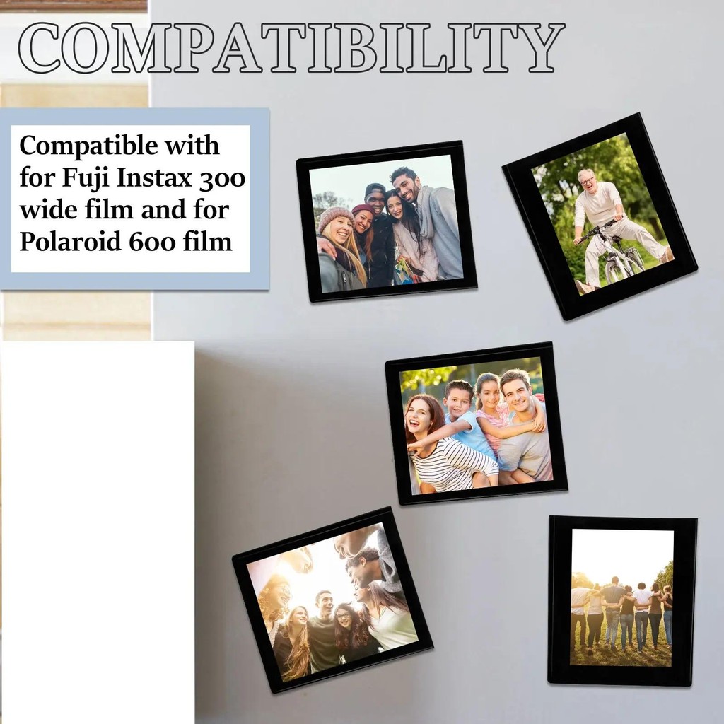 

10Pcs Magnetic Picture Frames Nail-free Magnetic Picture Pockets Compatible for Fujifilm Instax Wide 300 Film Glue-free Picture