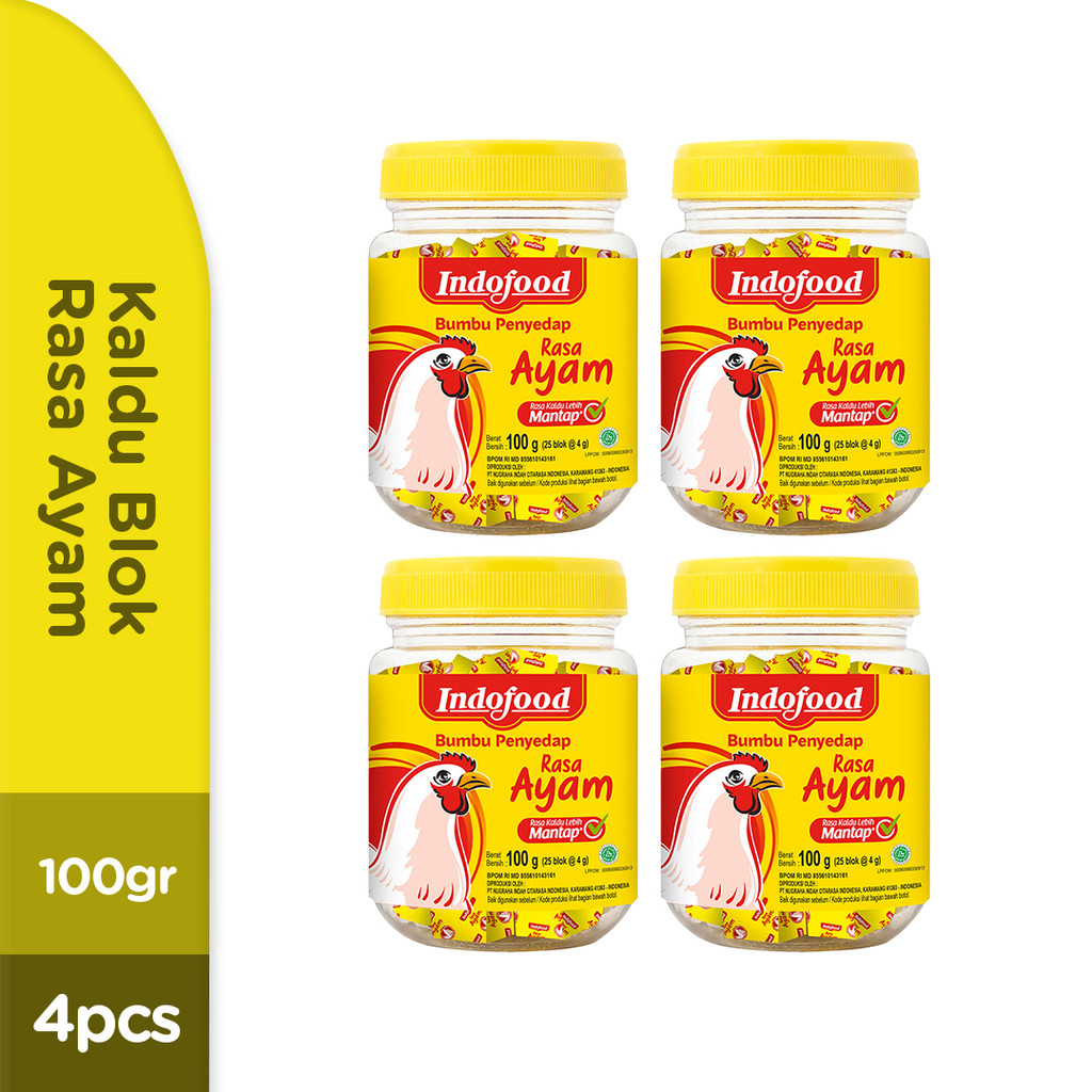 

4 PCS - Kaldu Blok Indofood Rasa Ayam 100 Gr