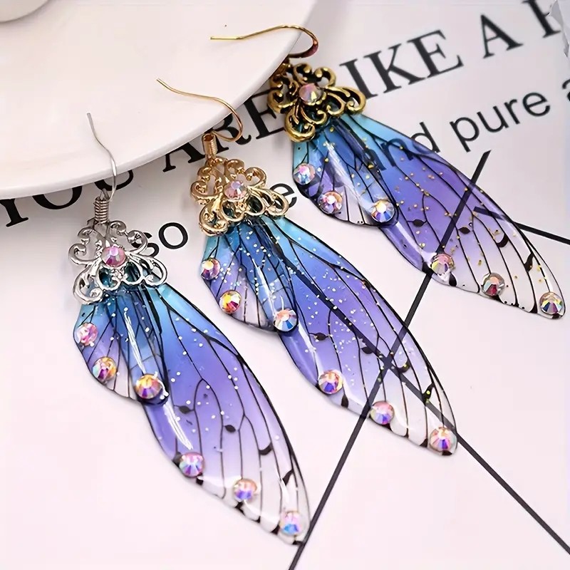 

1 Wings Crystal Glue Molds, Crystal Drops, Earring Jewelry Molds, DIY Resin, Suitable for Crafts, Handmade Gifts, Handmade Craftsmanship, DIY Keychains, Jewelry Earring Pendants, Casting Molds