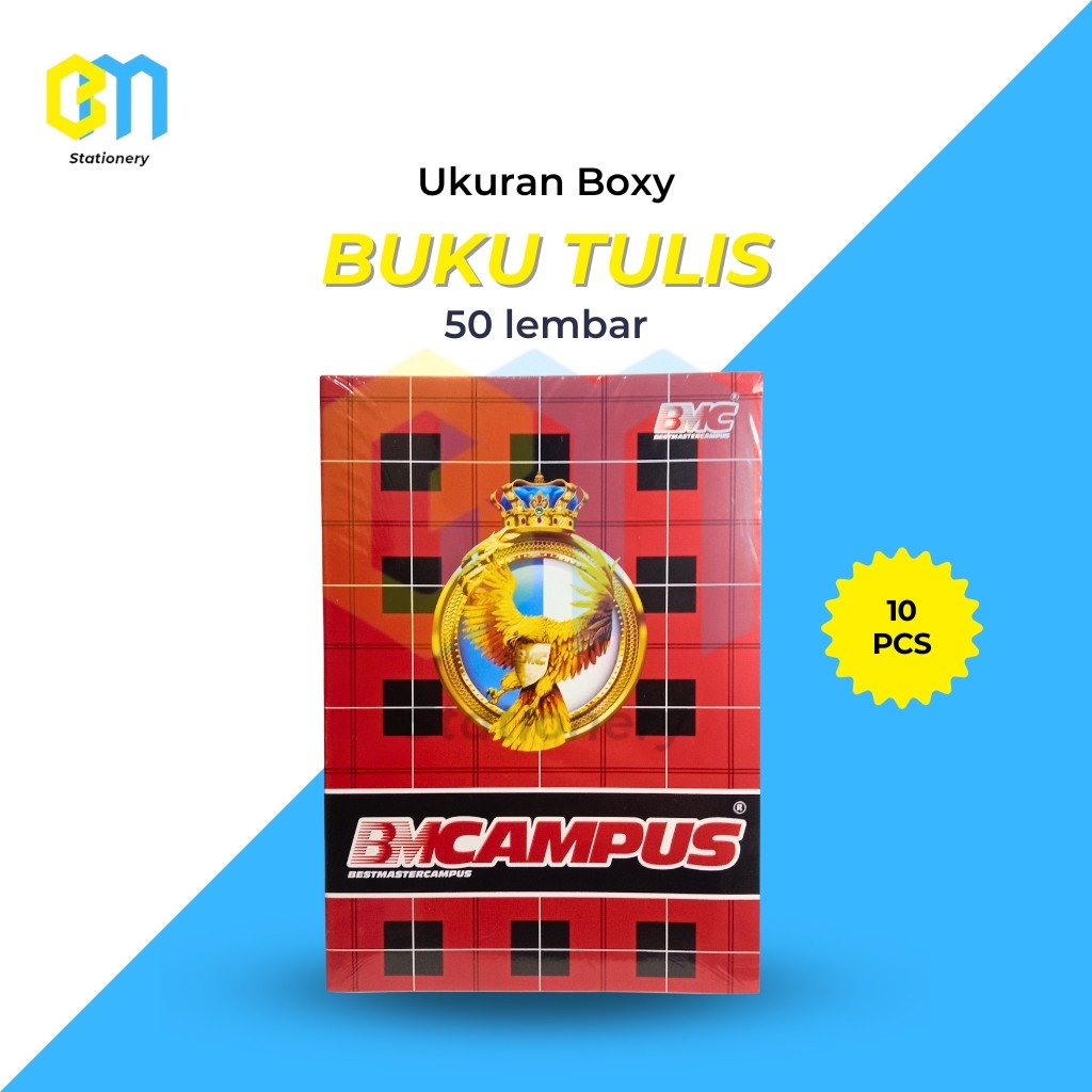 

Buku Tulis BMC Campus 50 Lembar 1 Pack 10 Pcs | Buku Tulis Sekolah | Buku Sekolah Anak | Buku Tulis | BMC Campus | BMCampus