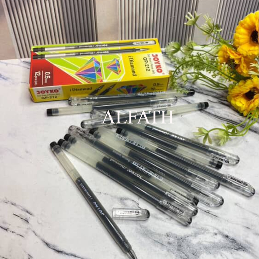 

1PCK BULPOINT JOYKO DIAMOND GP-212 HITAM ( Isi 12 biji ) / Bolpoin Joyko Gel